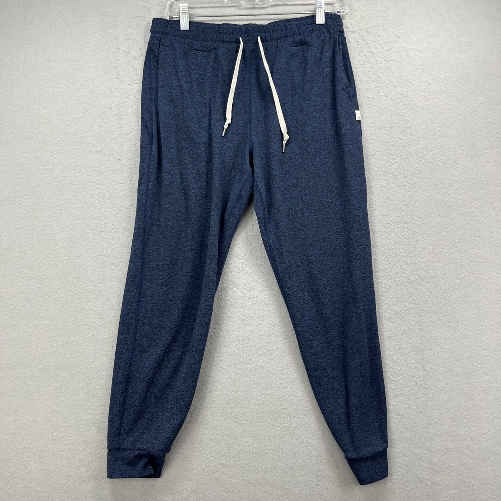 Vuori Joggers Men's 30x24 Blue Heather Lounge Sweatpants Drawstring Performance